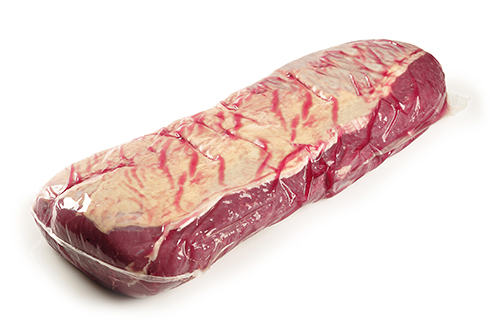 A whole tenderloin vacuum packed, which is what wet aging beef does for tenderness.