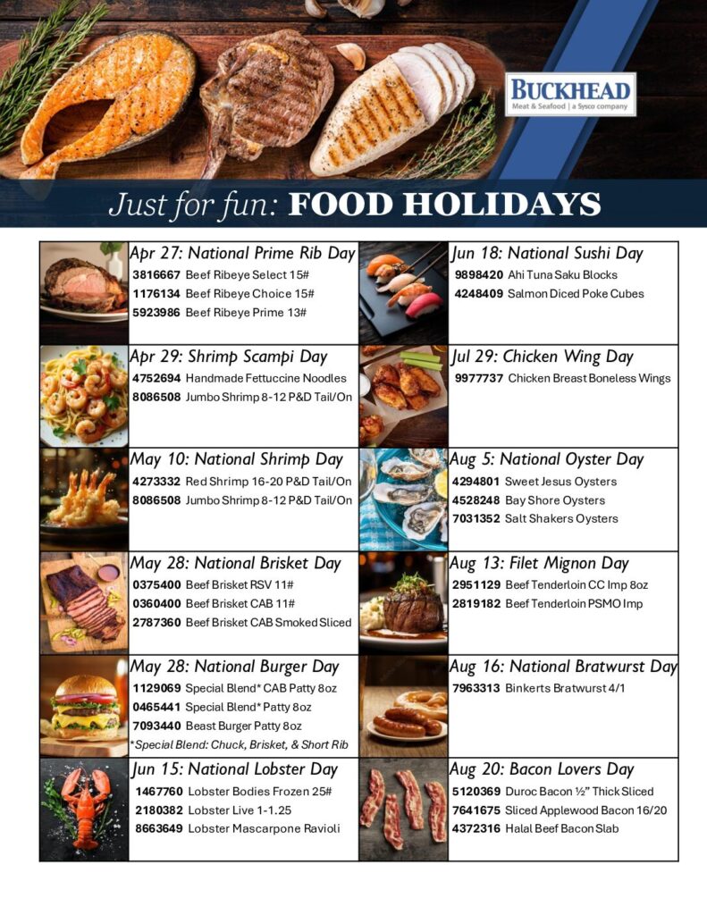 thumbnail of Spring & Summer Food Holidays
