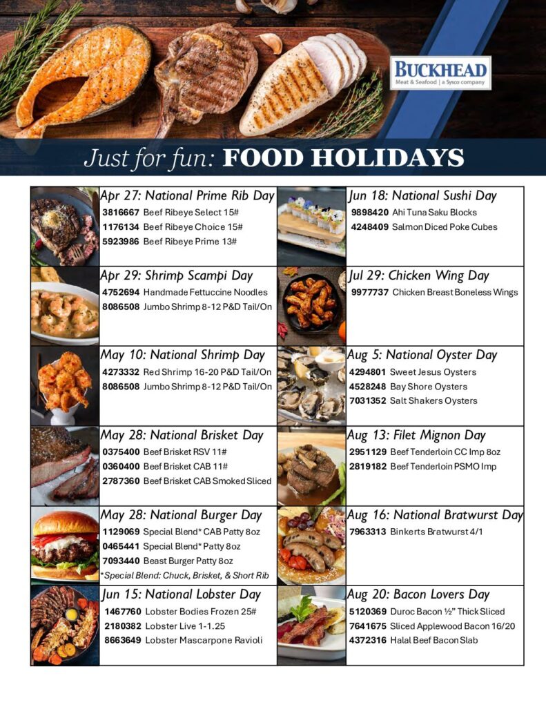 thumbnail of Spring & Summer Food Holidays